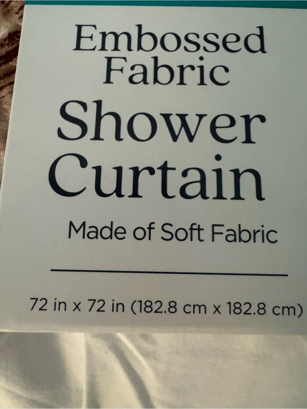 Comfort Bay Embossed Fabric Shower Curtain in Beige and Tan